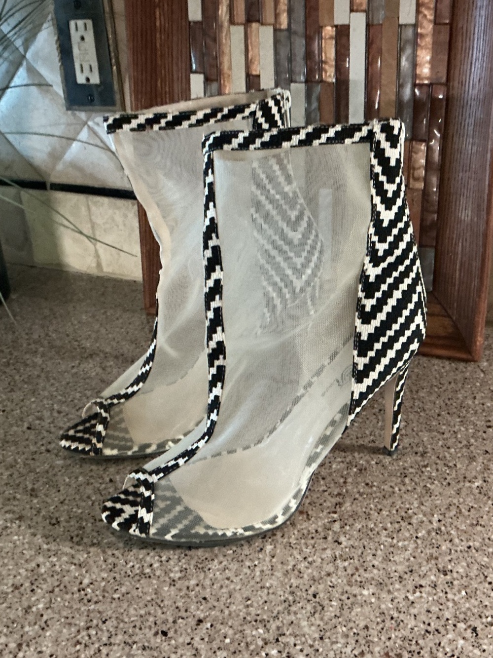 Chic Chevron Mess Shoe Booties